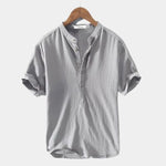 Essential Short Sleeve Linen Shirt - Cross & Crown
