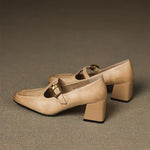 Elena Genuine Leather Heels