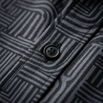 ASHFORD BLACK MAZE PATTERN SHIRT