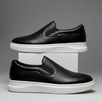 FAIRFORD BLACK GRAIN LEATHER SHOES