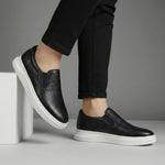 FAIRFORD BLACK GRAIN LEATHER SHOES