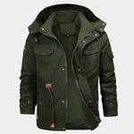 Fleece Hooded Bomber Jacket - Cross & Crown