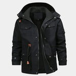 Fleece Hooded Bomber Jacket - Cross & Crown