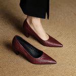 Coralie Genuine Leather Heels