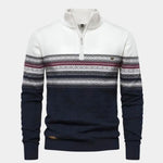Half Zip Knit Pullover Sweater - Cross & Crown