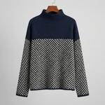 LILA HERRINGBONE KNIT SWEATER