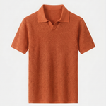 Casual Buttonless Knit Polo Shirt - Cross & Crown
