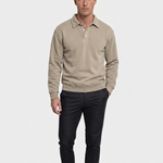 Canyon Mist Long Sleeve Polo Shirt – Cross & Crown