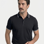 Obsidian Trim Polo – Cross & Crown