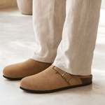 Bavarian Artisan Suede Clog - Cross & Crown
