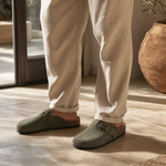 Bavarian Artisan Suede Clog - Cross & Crown