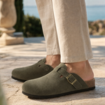 Bavarian Artisan Suede Clog - Cross & Crown