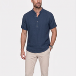 Essential Short Sleeve Linen Shirt - Cross & Crown