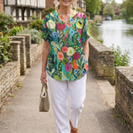 TESS FLORAL ART PRINT SHIRT