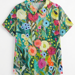 TESS FLORAL ART PRINT SHIRT