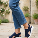 MARLENA BREATHABLE KNIT PLATFORM SANDALS