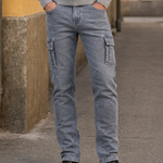 Denim Jeans Cargo Trousers - Cross & Crown