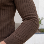 Elegant Open Collar Long Sleeve Polo - Cross & Crown