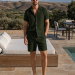 Summer Corduroy Set Shorts and Shirt - Cross & Crown