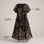 GRACEFUL SHORT SLEEVE DRESS