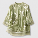 EMILY COTTON TOP WITH EMBROIDERED FLOWERS