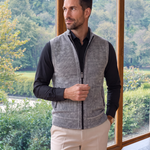 Elegant Full-Zip Sweater Vest - Cross & Crown