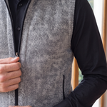 Elegant Full-Zip Sweater Vest - Cross & Crown
