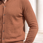 100% Cashmere Polo Cardigan - Cross & Crown