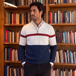 Quarter-Zip Jumper Sweater - Cross & Crown