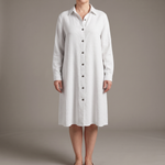 HOLLINMERE BUTTON-FRONT SHIRT DRESS