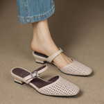 Ovia Genuine Leather Mules