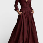 Gabriela Long Buttoned Dress With Defined Waist