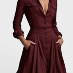 Gabriela Long Buttoned Dress With Defined Waist