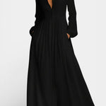 Marilou Long Minimalist Cotton Dress With A Felted Look