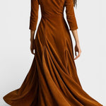 Camelia Long Velvet Blazer Style Dress