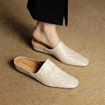 Mila Genuine Leather Mules