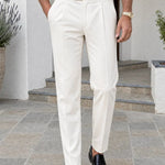 Classic Italy Sidetab Elastic Trousers - Cross & Crown