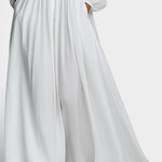 Marilou Long Minimalist Cotton Dress With A Felted Look