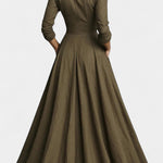 Gabriela Long Buttoned Dress With Defined Waist
