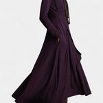 Ébeline Irregular Long Dress With High Neck In Gothic And Bohemian Inspiration