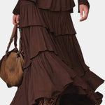 Hinda Midi Retro Ruffled Dress