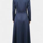 Marie Long Suede Dress With Shirt Collar And Lace