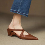 Aluna Genuine Leather Mules