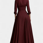 Gabriela Long Buttoned Dress With Defined Waist