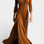 Camelia Long Velvet Blazer Style Dress