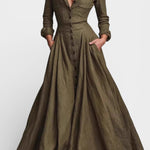 Gabriela Long Buttoned Dress With Defined Waist