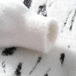 Dario Abstract Print Fuzzy Crewneck Sweater