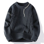 Levi Frayed Crewneck Knit Sweater
