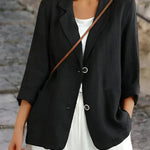 Faye Notch-Lapel Two-Button Blazer