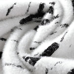 Dario Abstract Print Fuzzy Crewneck Sweater